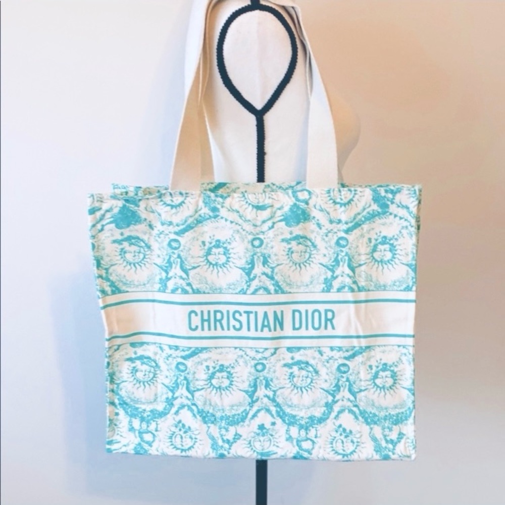 💚Dior Linen Green Tote GWP